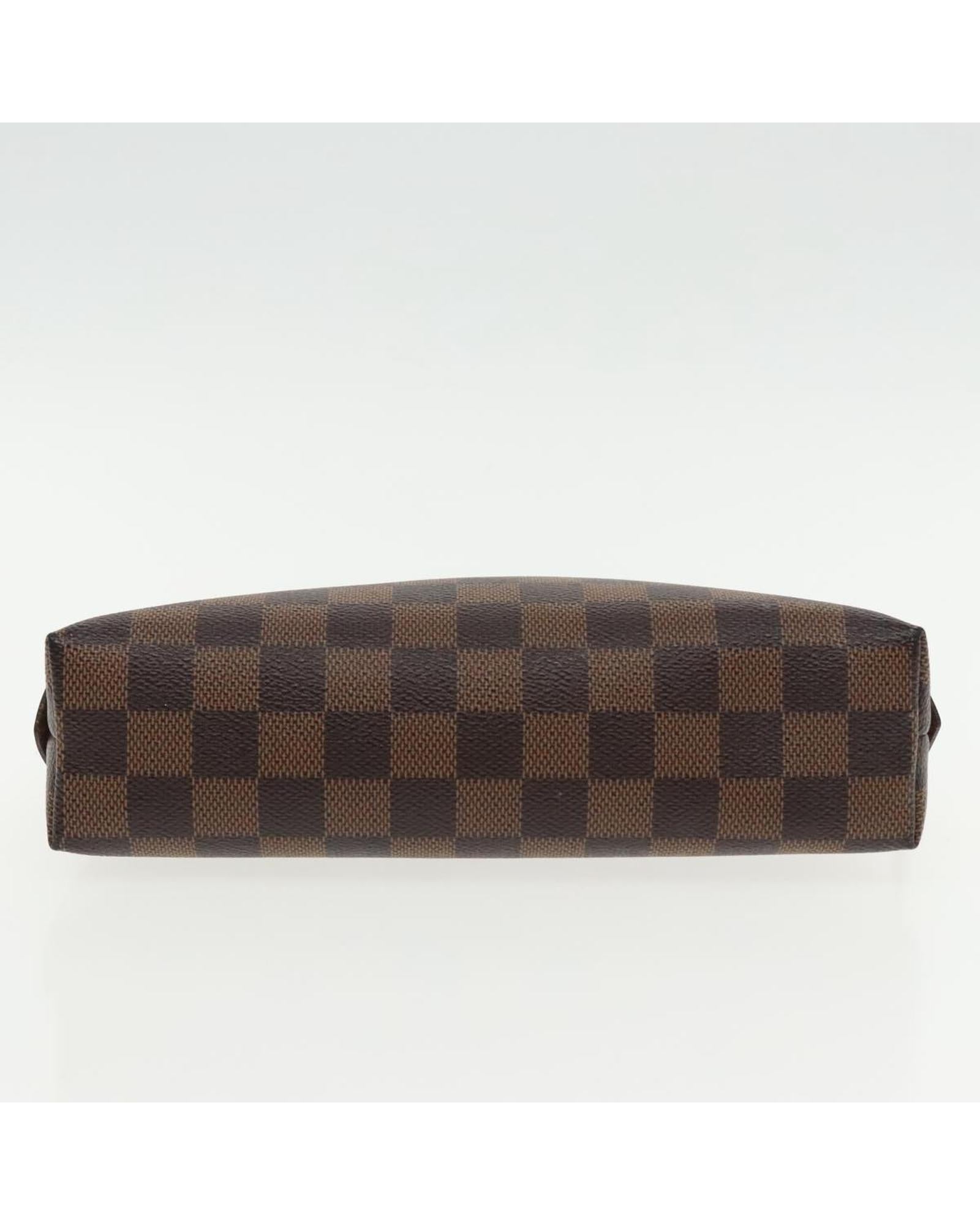 Cosmetic Pouch Damier Ebene Canvas Zipper