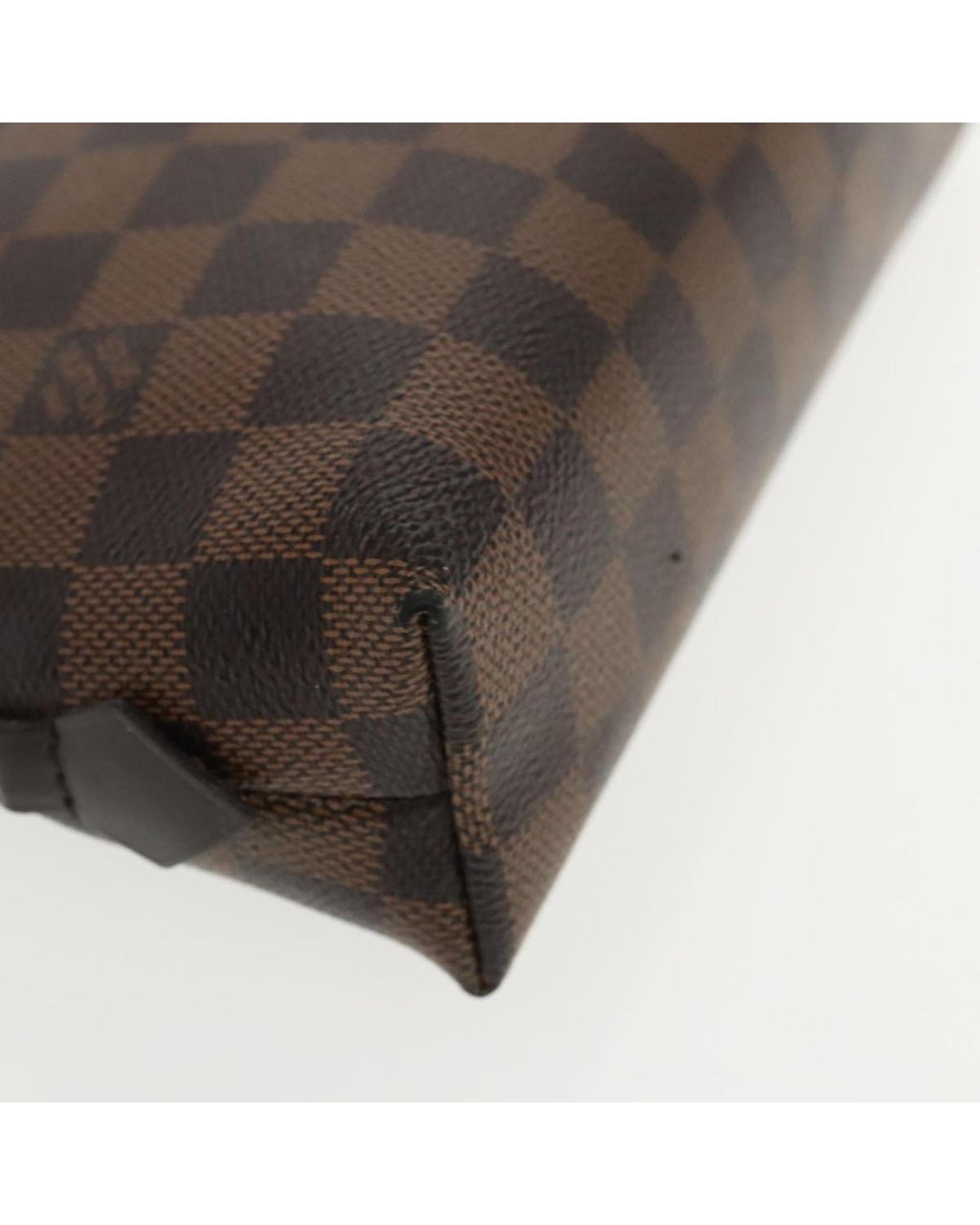 Cosmetic Pouch Damier Ebene Canvas Zipper
