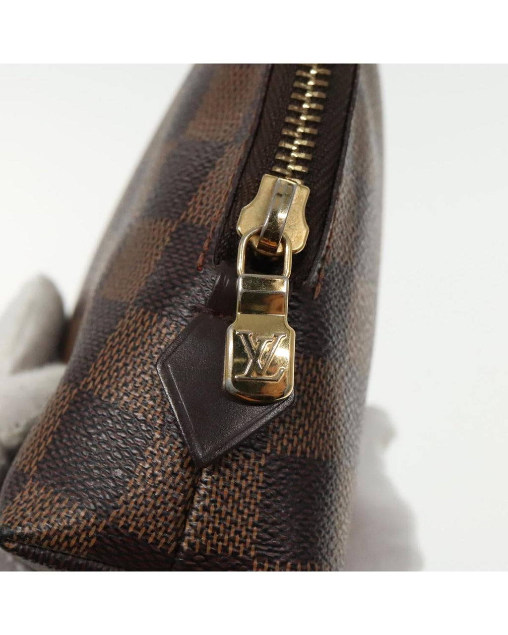 Cosmetic Pouch Damier Ebene Canvas Zipper