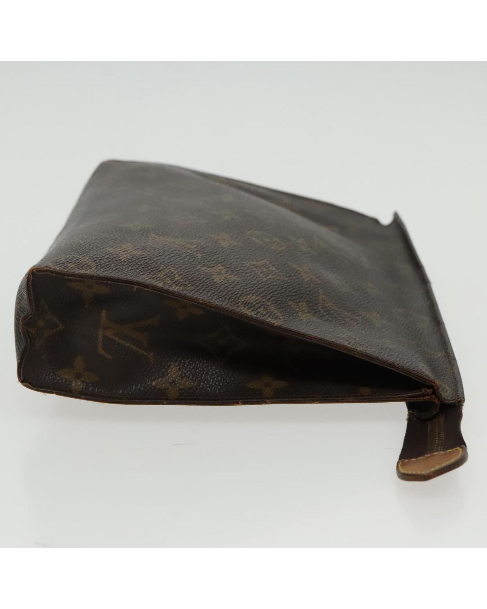 Cosmetic Pouch Monogram Canvas Zipper