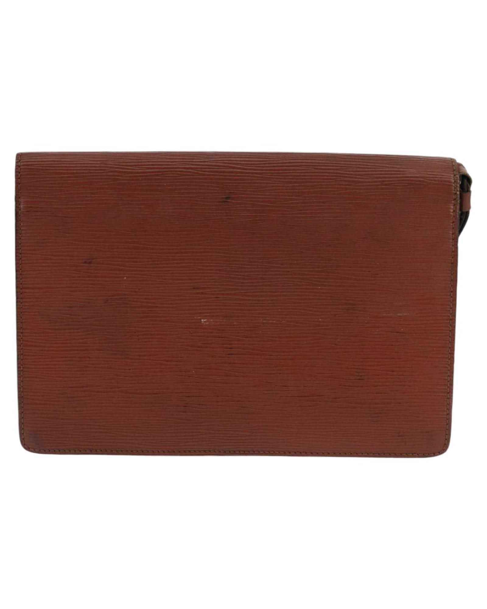 Epi Leather Dragonne Hand Bag with Zip Pocket