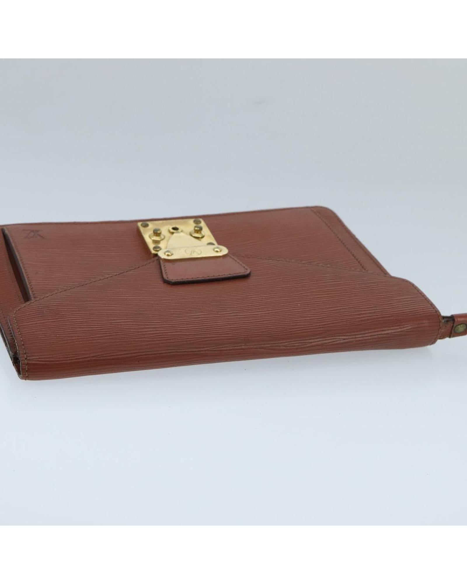 Epi Leather Dragonne Hand Bag with Zip Pocket