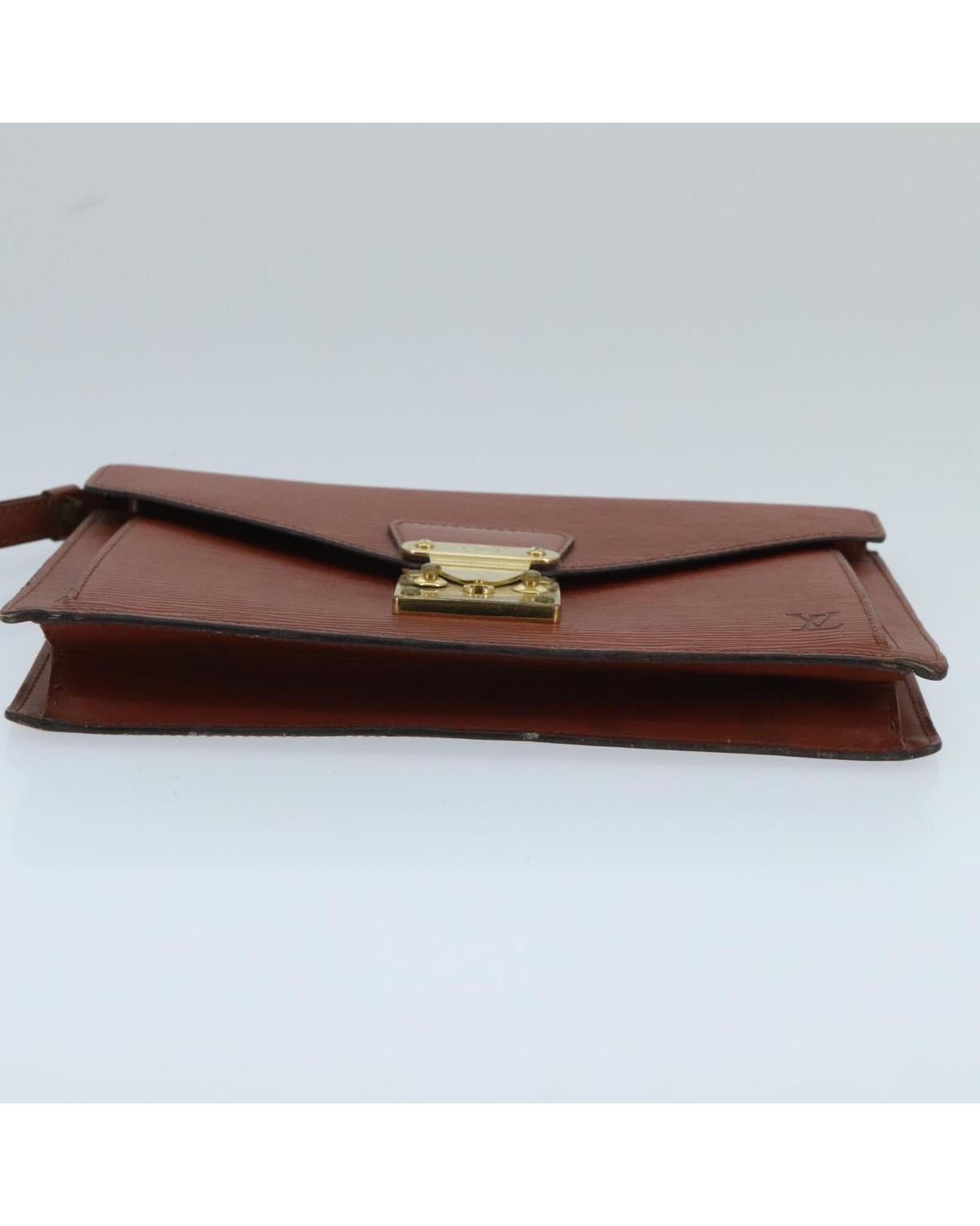Epi Leather Dragonne Hand Bag with Zip Pocket