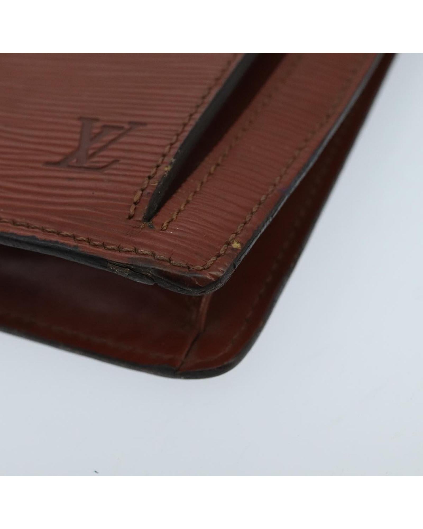 Epi Leather Dragonne Hand Bag with Zip Pocket