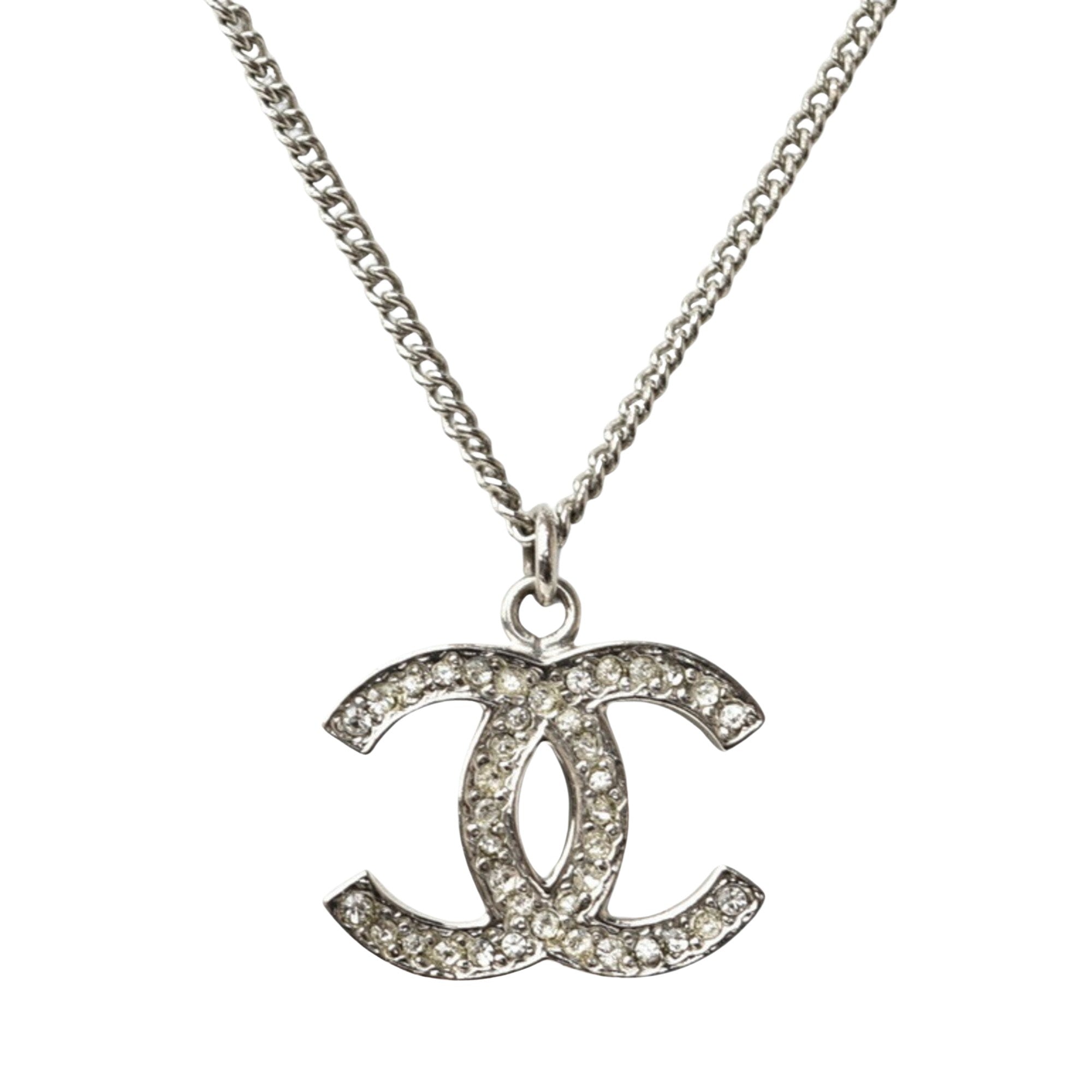 Chanel Elegant Metal Pendant Necklace with Box and Dust Bag