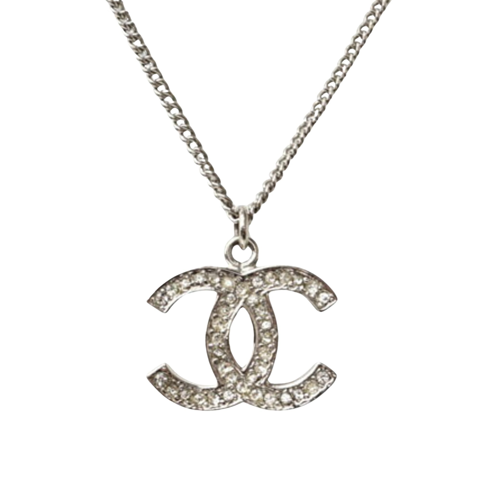 Chanel Elegant Metal Pendant Necklace with Box and Dust Bag