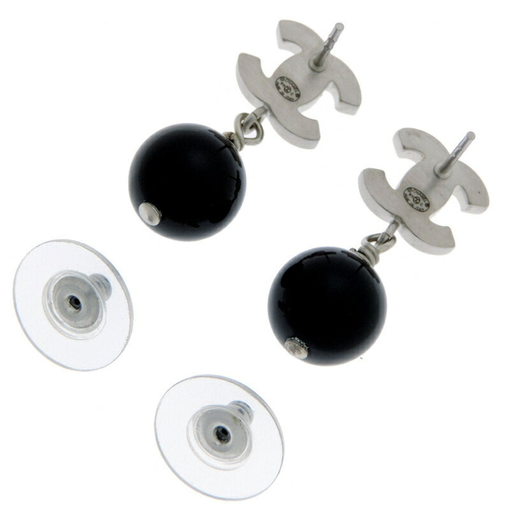 Chanel Coco Mark Plastic Earrings with Box and Dust Bag
