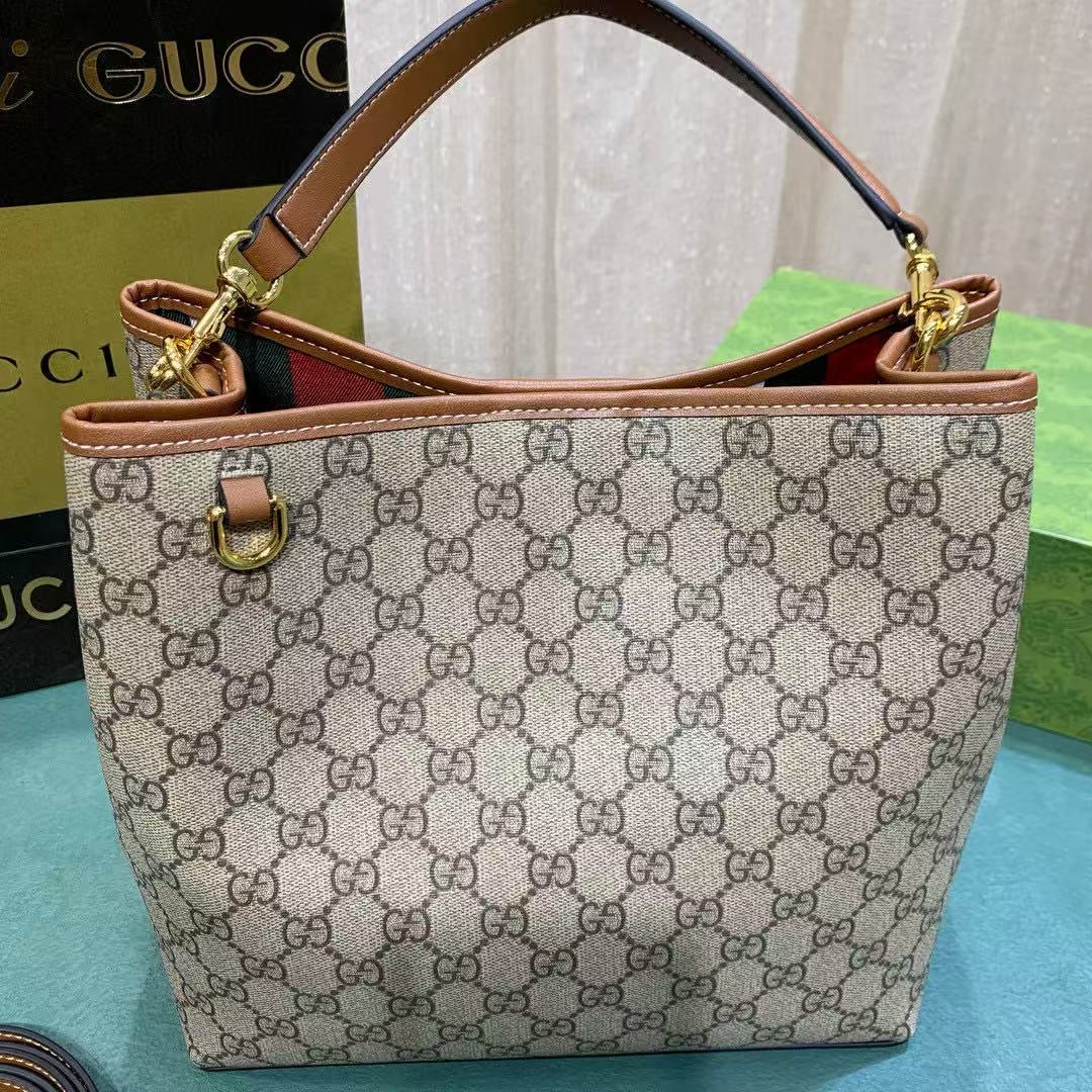 GC698 GG Emblem Small Shoulder Bag / 9.8"W x 9.8"H x 5.9"D