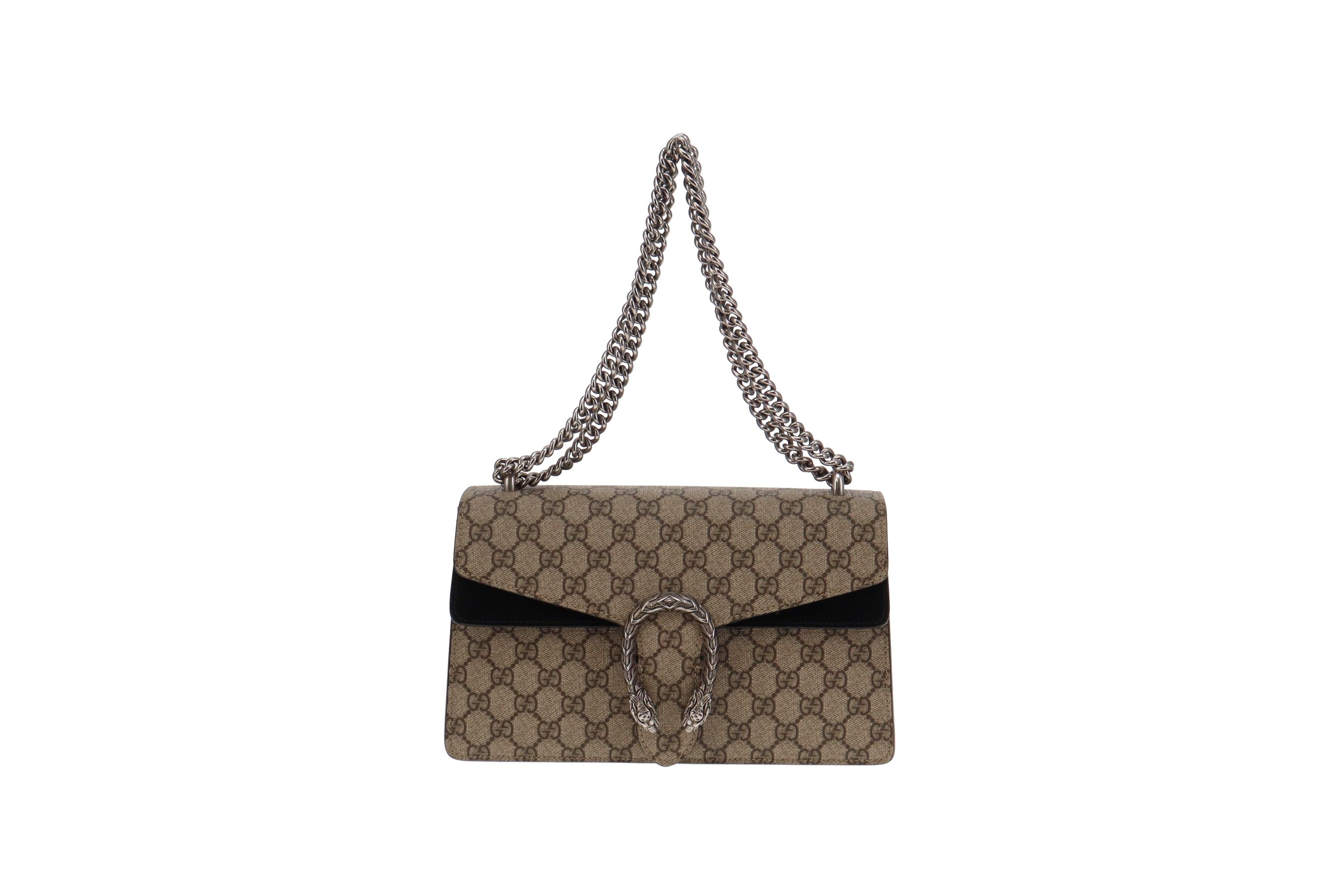 Gucci Dionysus Small GG Supreme & Black Suede