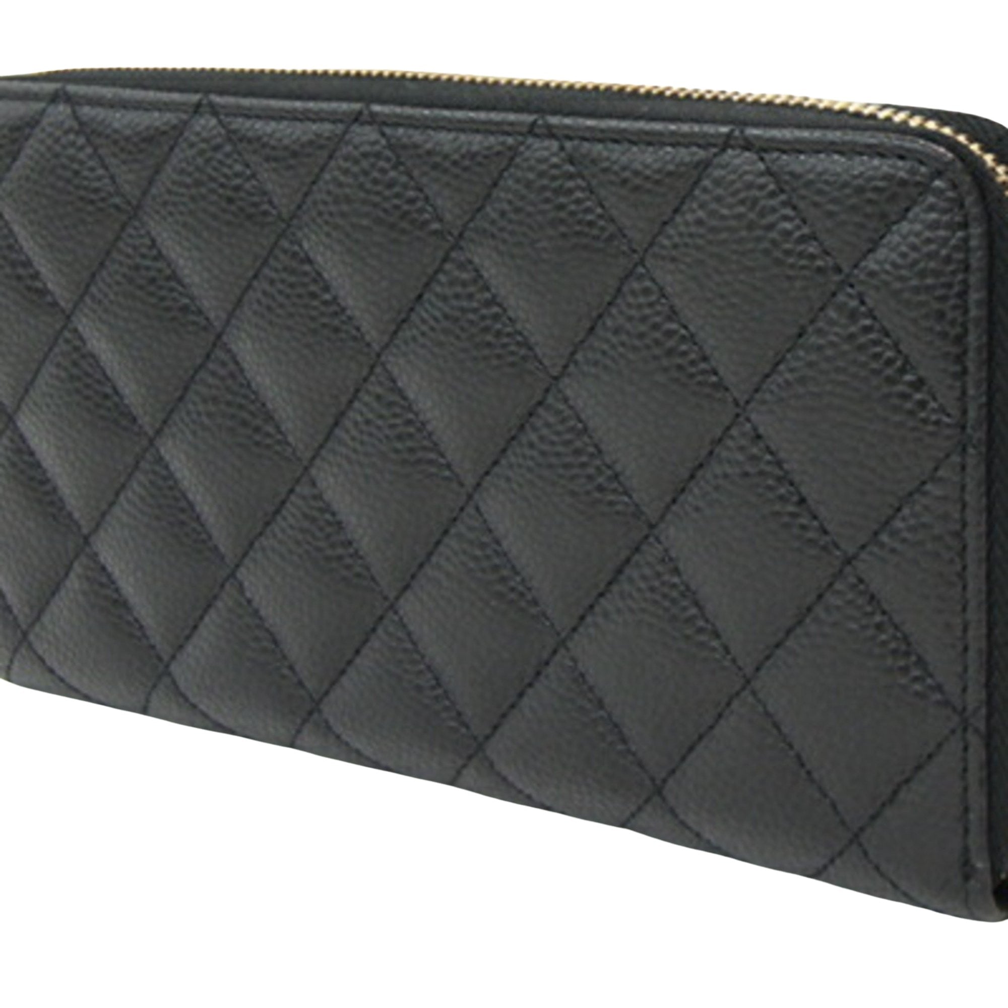Chanel Quilted Leather Wallet with Box and Dust Bag