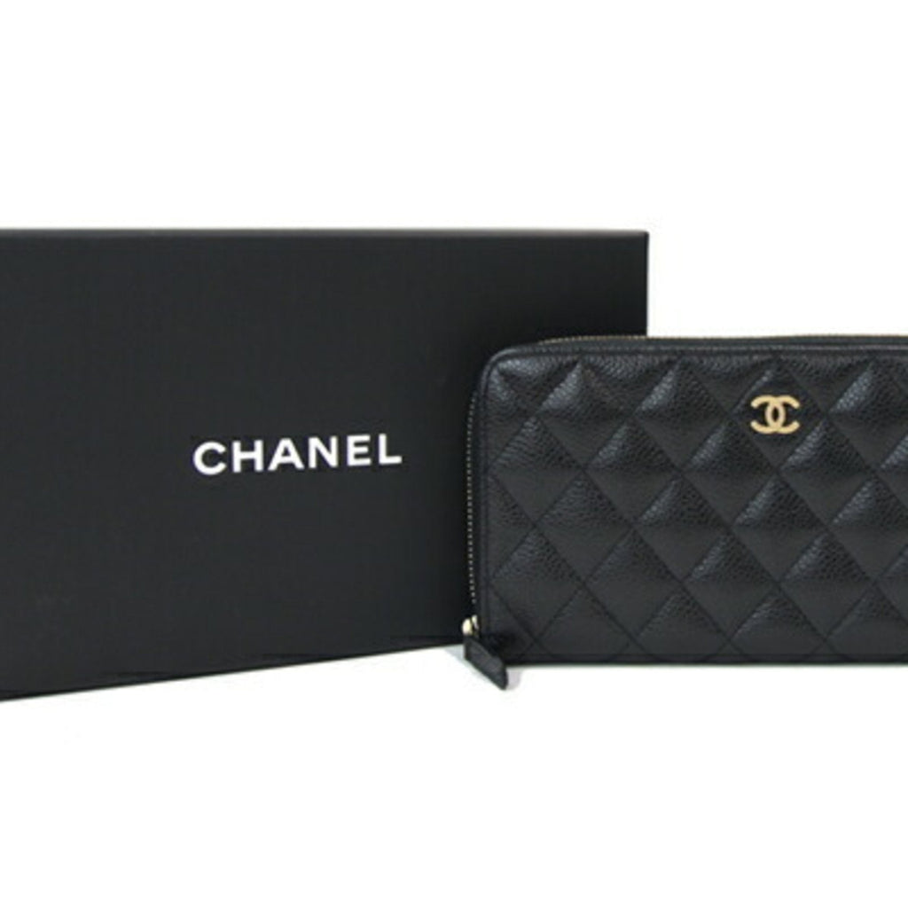 Chanel Quilted Leather Wallet with Box and Dust Bag