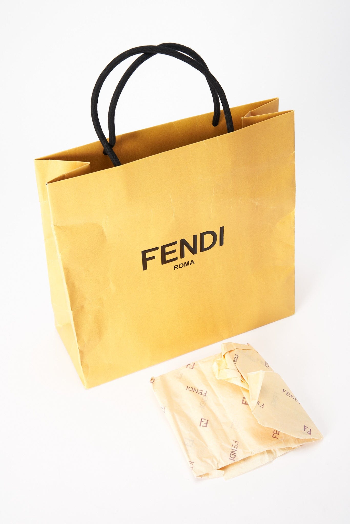Fendi Gialla Yellow Beaded Baguette Bag