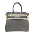 HermÃƒÆ’Ã‚Â¨s Birkin 30 Ostrich Gris Tourterelle Bag