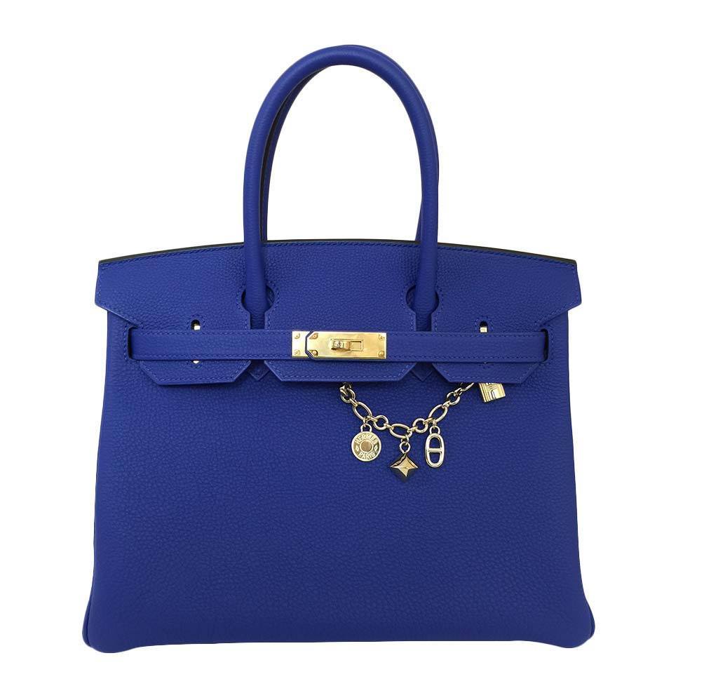 HermÃƒÆ’Ã‚Â¨s Birkin 30 Bag Blue Electrique GHW