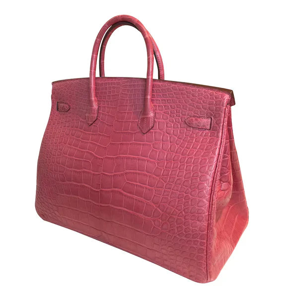 HermÃƒÆ’Ã‚Â¨s Handmade Alligator Birkin Bag Fuchsia 40cm