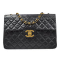 CHANEL 1994-1996 Classic Flap Maxi Black Lambskin 70689