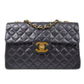 CHANEL 1994-1996 Classic Flap Maxi Black Lambskin 70770