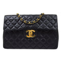 CHANEL 1994-1996 Classic Flap Maxi Black Lambskin 61466
