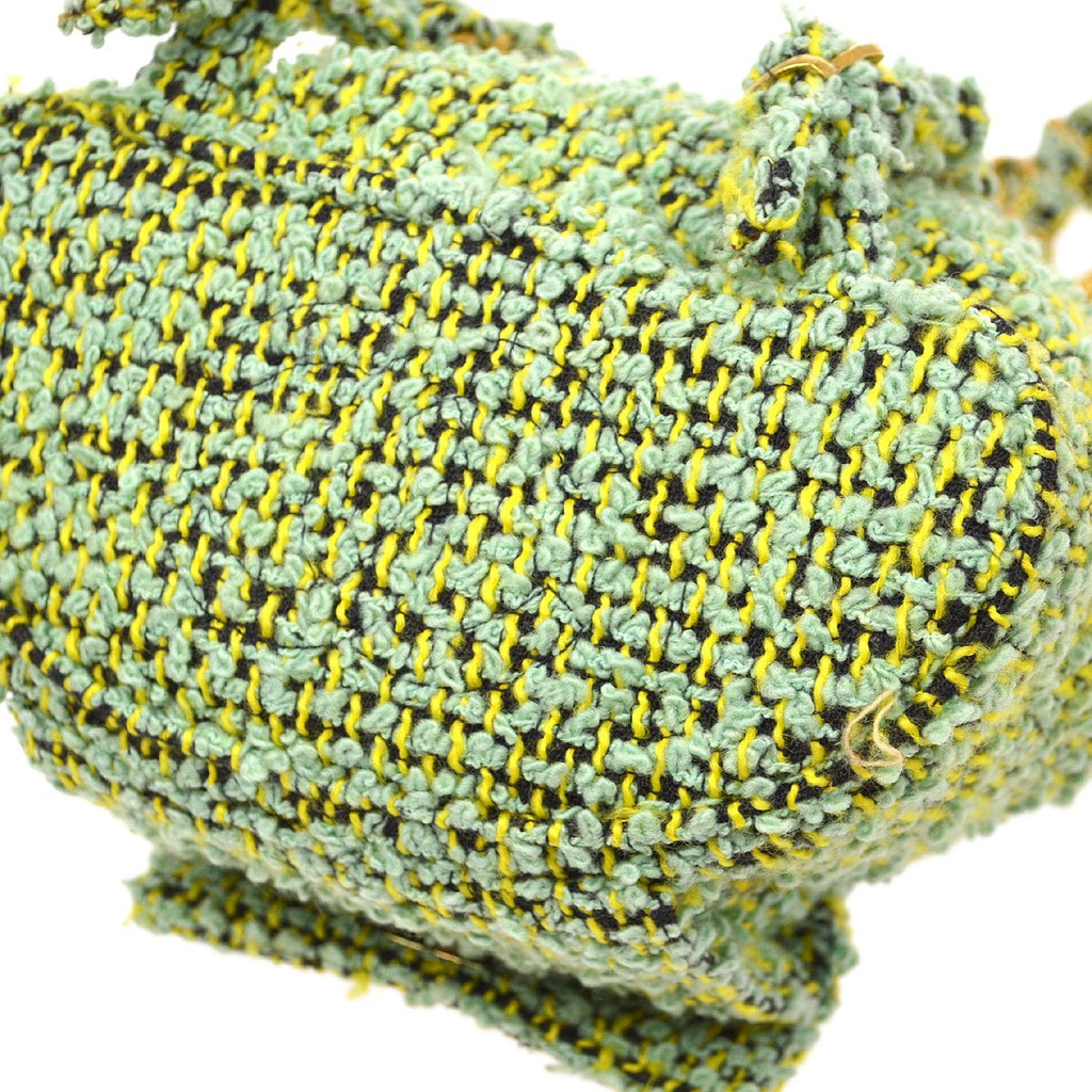 CHANEL 1994 Green Tweed DUMA Backpack Medium