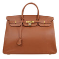HERMES 2006 BIRKIN 40 Hand Bag Brown Ardennes