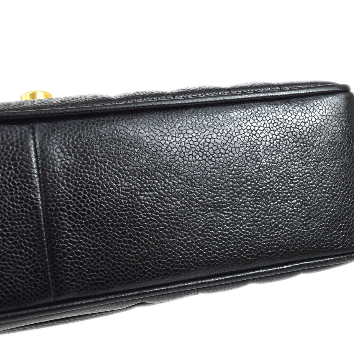 CHANEL 1994-1996 Black Caviar Vertical Classic Flap Jumbo 73576