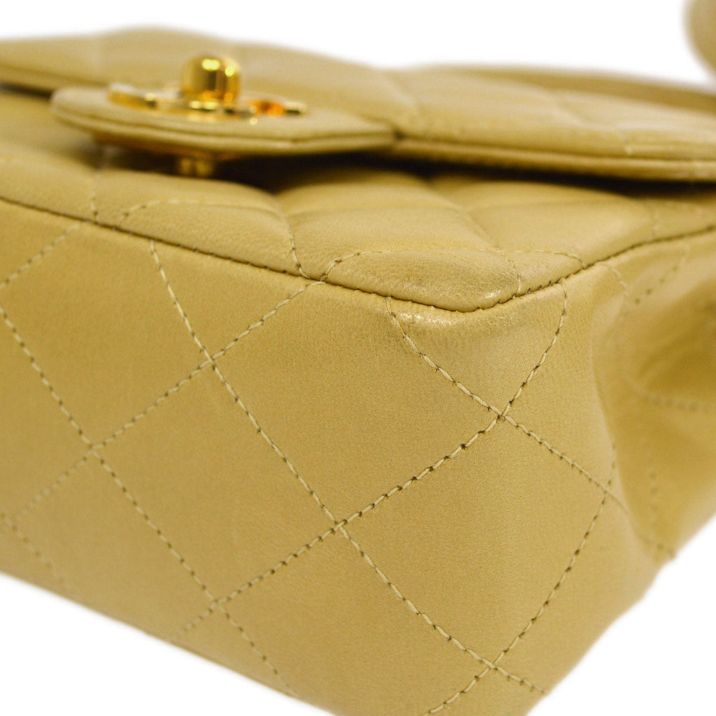 CHANEL 1994 Classic Flap Handbag Set Beige Lambskin 94751