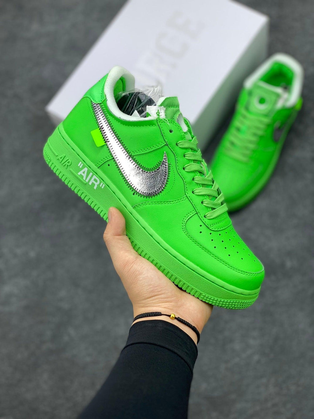 Designer Off Wht x Air ForGLAMI 1 Low "Green" DX1419-300