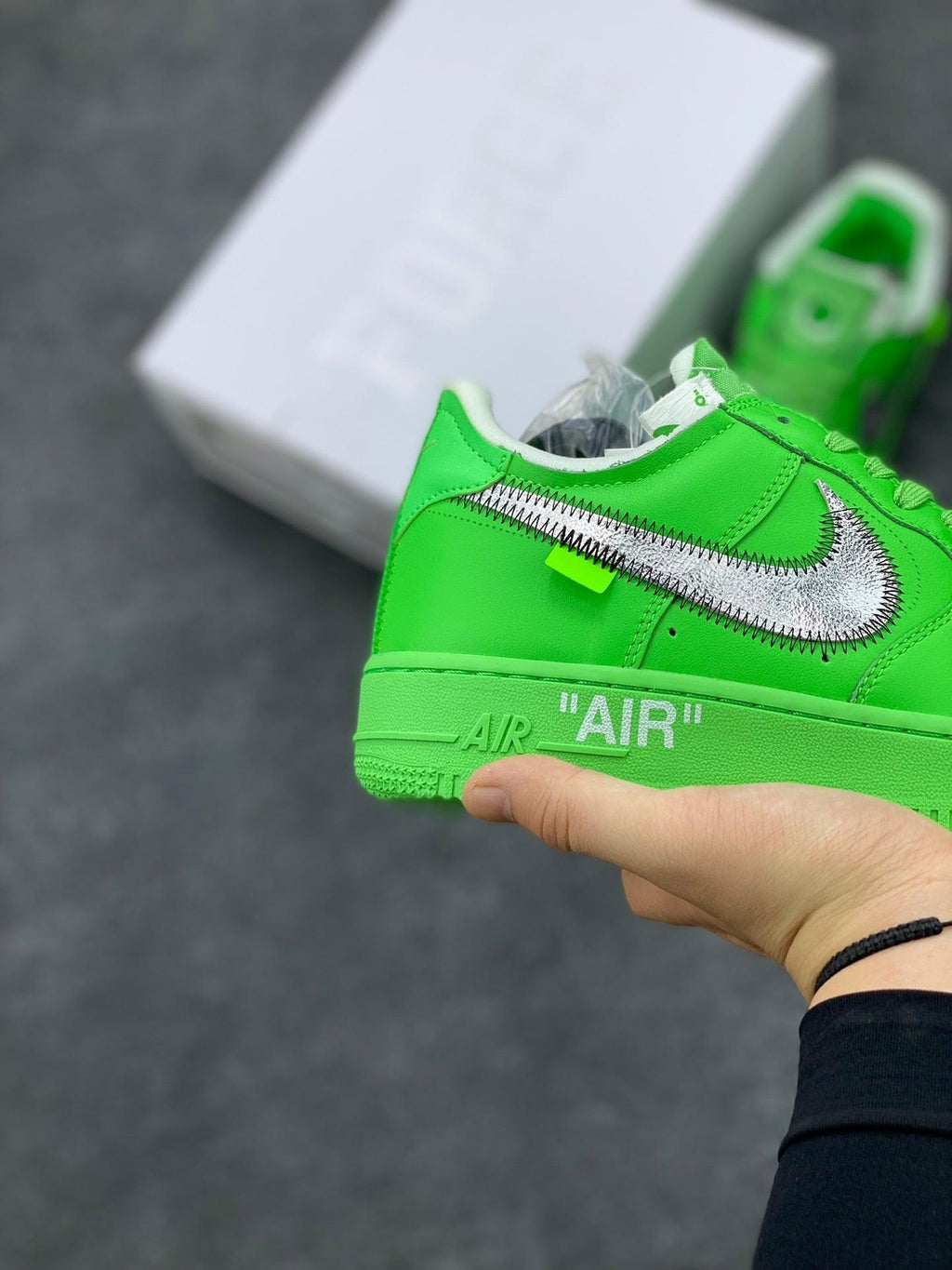 Designer Off Wht x Air ForGLAMI 1 Low "Green" DX1419-300