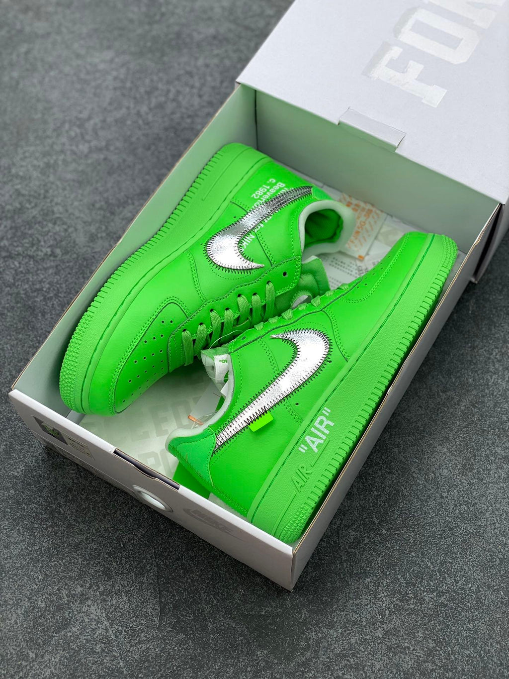 Designer Off Wht x Air ForGLAMI 1 Low "Green" DX1419-300