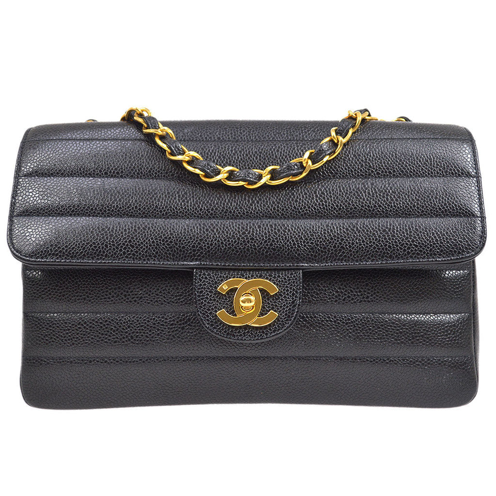 CHANEL 1994-1996 Large Horizontal Classic Single Flap 24842