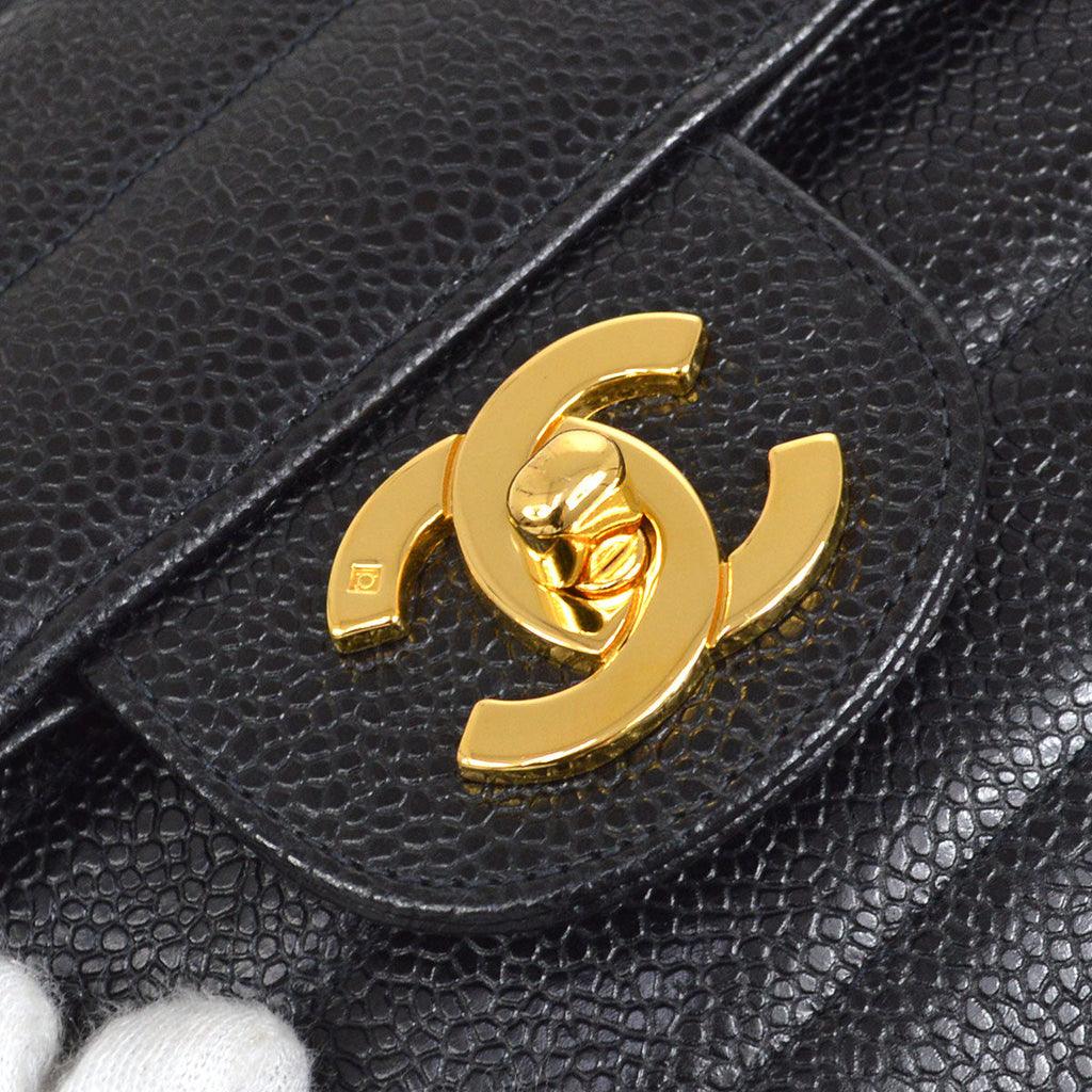 CHANEL 1994-1996 Large Horizontal Classic Single Flap 24842