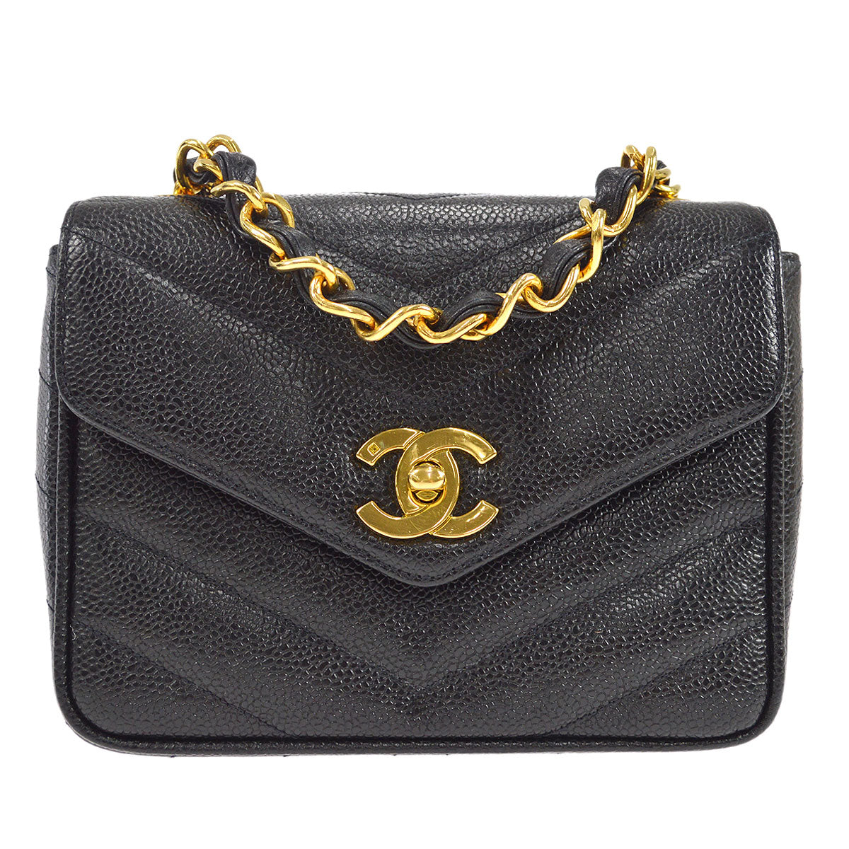 CHANEL 1994-1996 Mini Chevron Letter Flap 55604