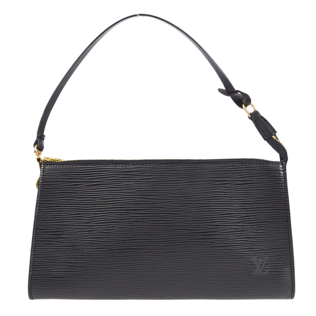 LOUIS VUITTON POCHETTE ACCESSOIRES HANDBAG BLACK EPI M52982