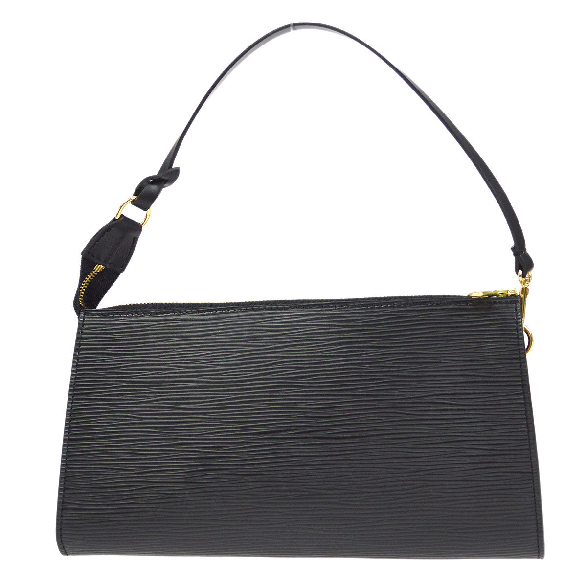 LOUIS VUITTON POCHETTE ACCESSOIRES HANDBAG BLACK EPI M52982
