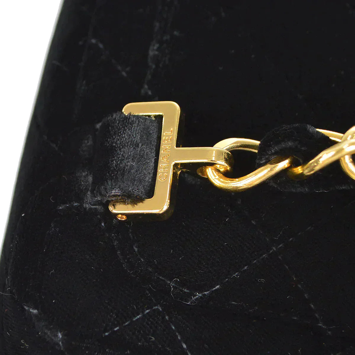 CHANEL 1994-1996 Classic Flap Backpack Black Velvet