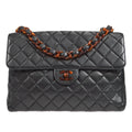 CHANEL 1996-1997 Classic Flap Jumbo Black Lambskin 46427