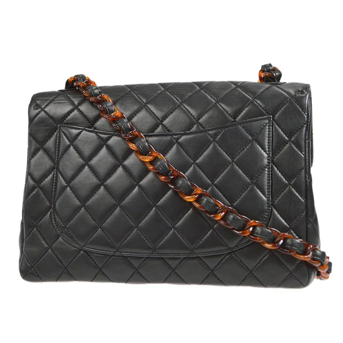 CHANEL 1996-1997 Classic Flap Jumbo Black Lambskin 46427