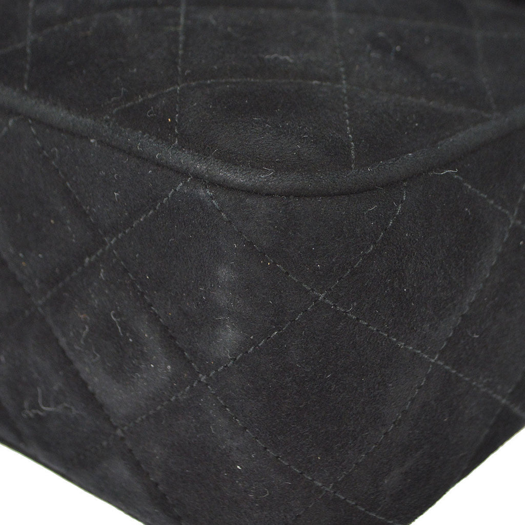 CHANEL 1994-1996 Pocket Camera Bag Mini Black Suede