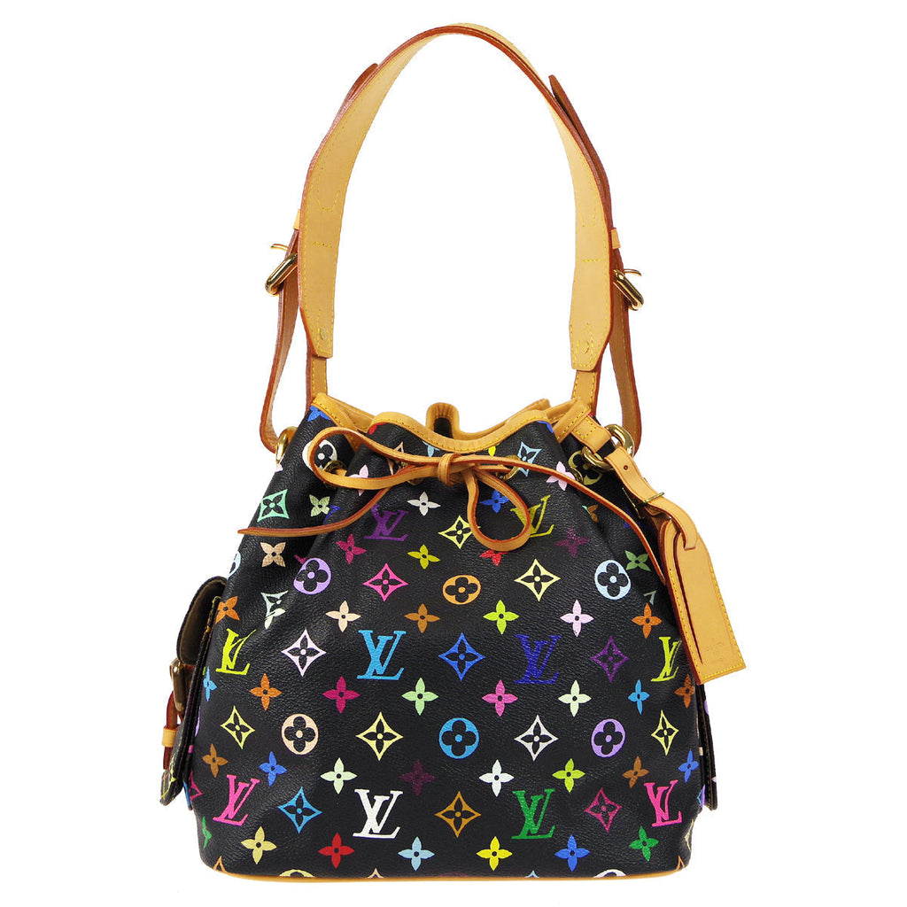 LOUIS VUITTON PETITE NOE DRAWSTRING SHOULDER BAG MONOGRAM MULTI M42230