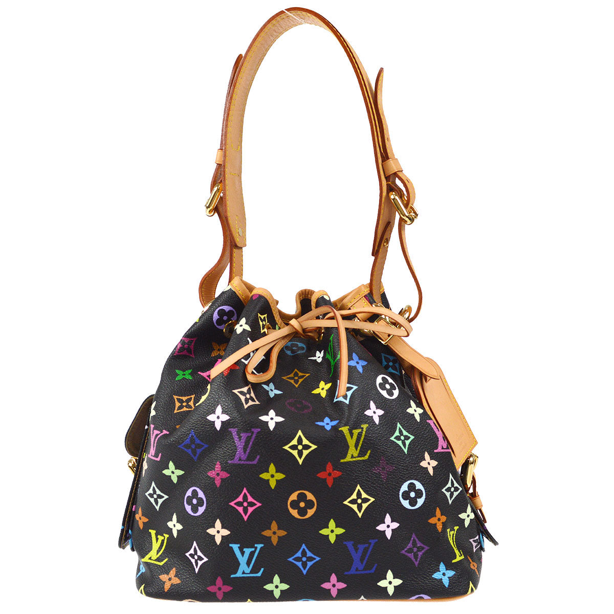 LOUIS VUITTON PETITE NOE DRAWSTRING SHOULDER BAG MONOGRAM MULTI M42230
