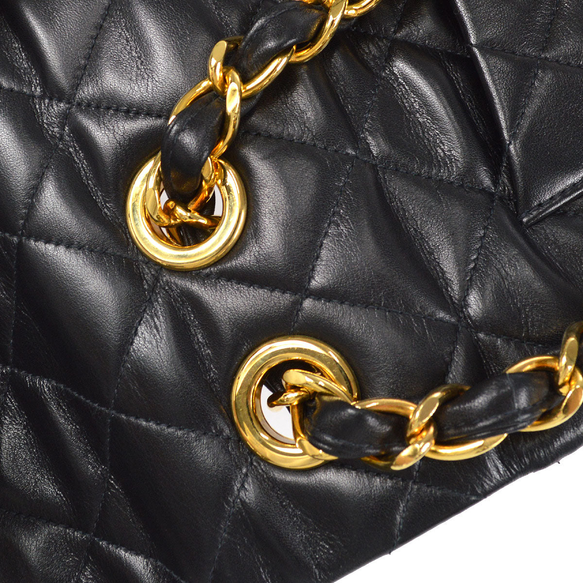 CHANEL 1994-1996 Classic Flap Maxi Black Lambskin 66455