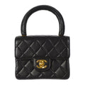CHANEL 1994 Classic Flap Handbag Micro Black Lambskin 88126