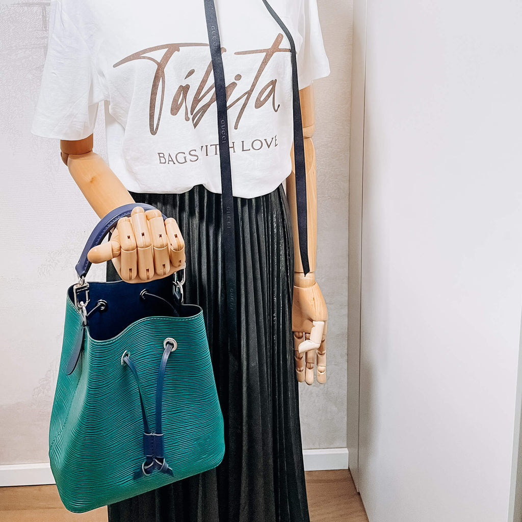 NÃƒÆ’Ã‚Â©oNoÃƒÆ’Ã‚Â© BB Epi Leather Bucket Bag Green