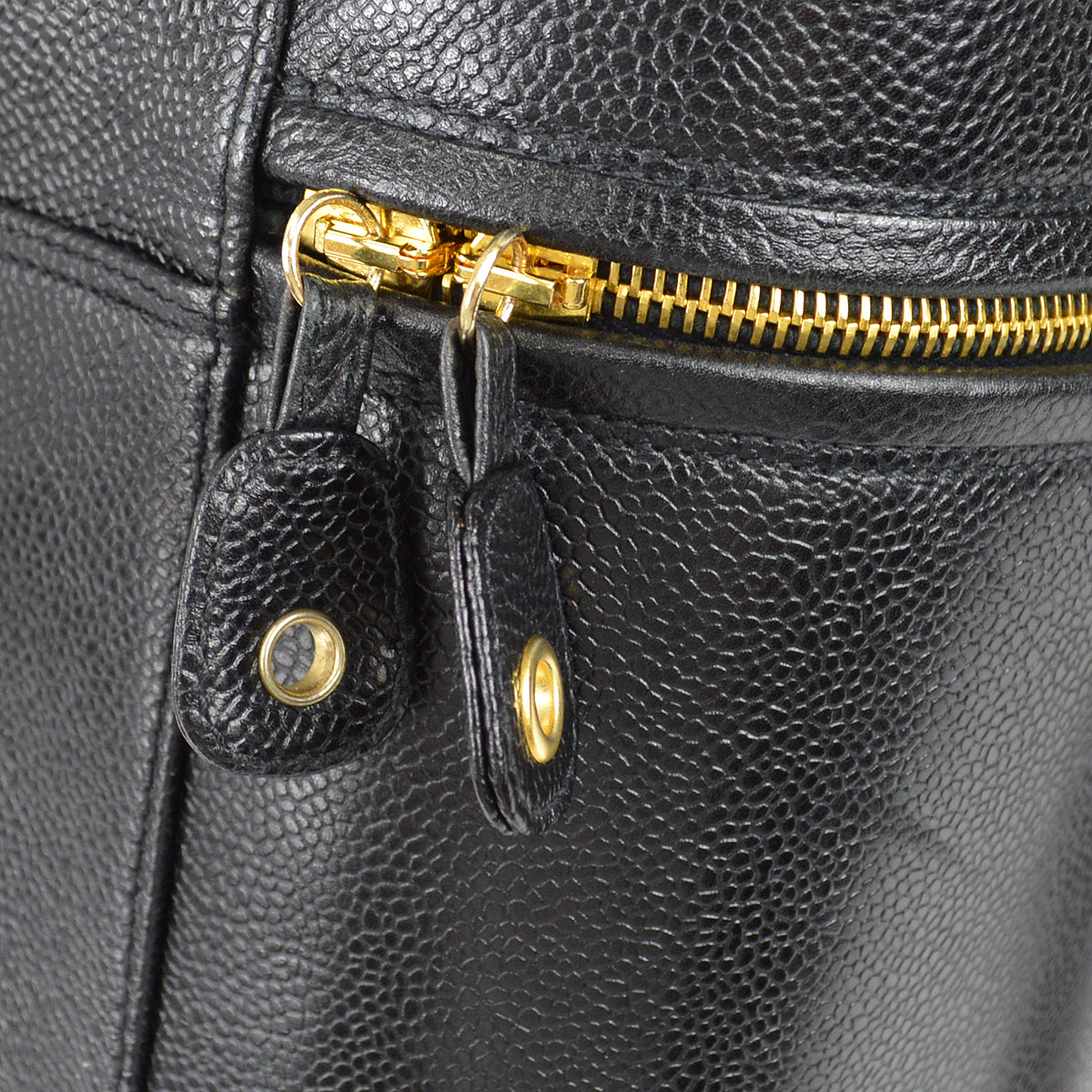 CHANEL 1994-1996 Timeless Vanity Handbag Black Caviar 68008