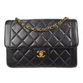 CHANEL 1994-1996 Border Flap Medium Black Lambskin 87840