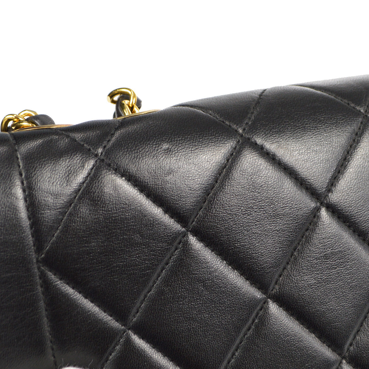 CHANEL 1994-1996 Border Flap Medium Black Lambskin 87840