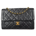 CHANEL 1994-1996 Border Flap Medium Black Lambskin 87841