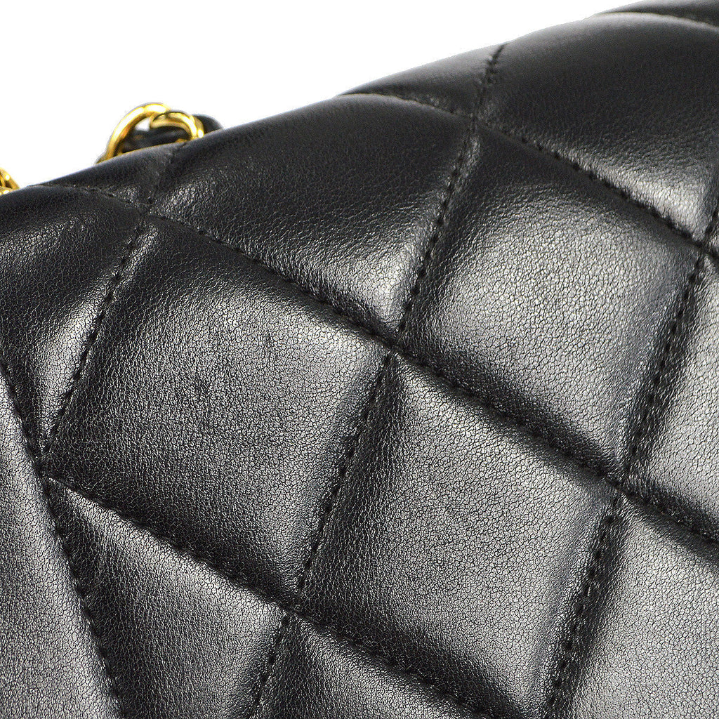 CHANEL 1994-1996 Border Flap Medium Black Lambskin 87841