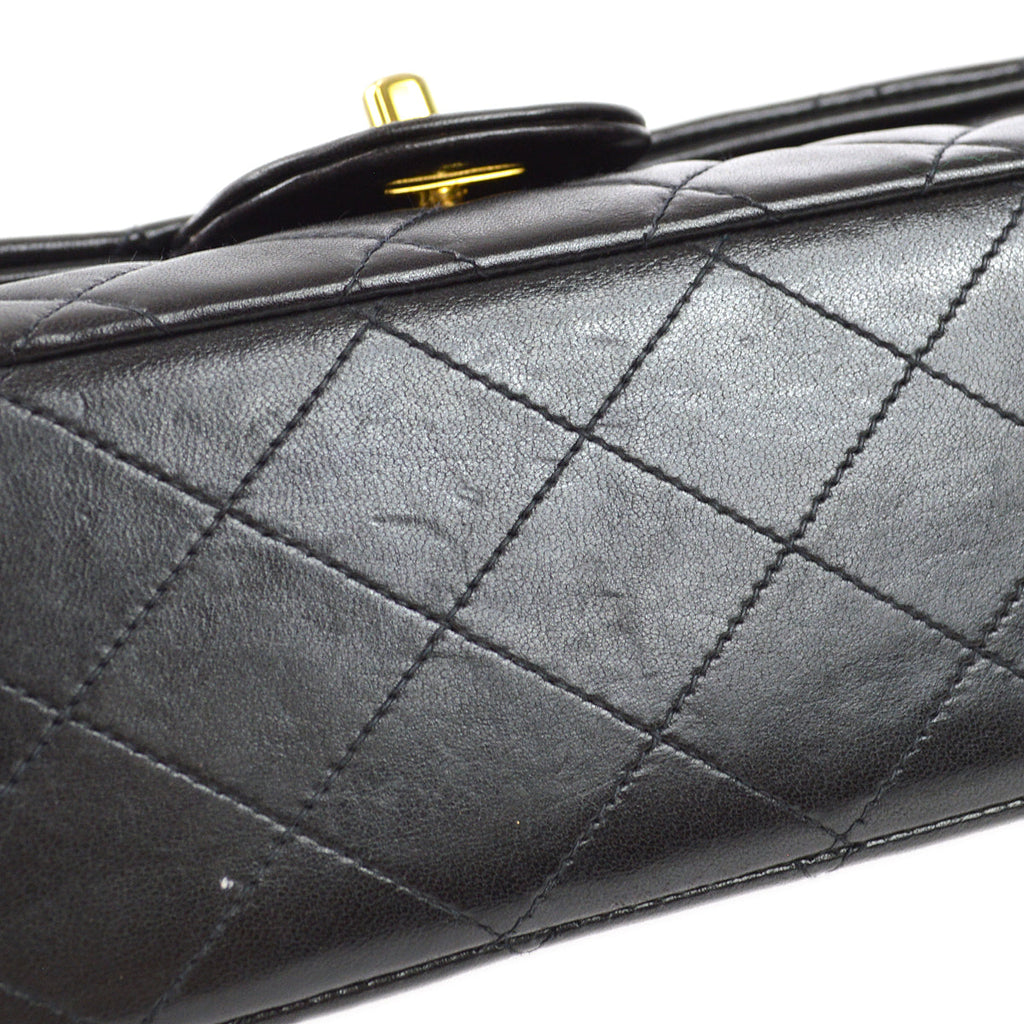 CHANEL 1994-1996 Classic Double Flap Medium Black Lambskin 97688