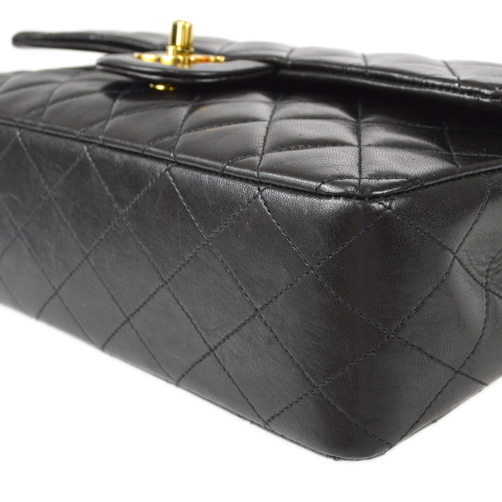 CHANEL 1994-1996 Classic Double Flap Medium Black Lambskin 97688